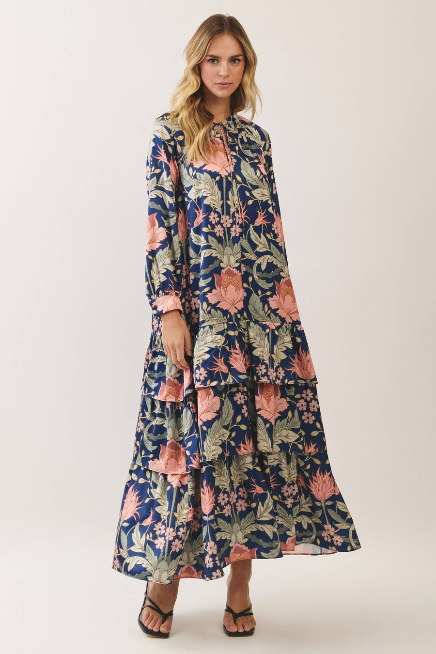 Soft Bloom Tiered Maxi Dress